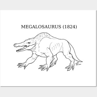 Vintage Megalosaurus Posters and Art